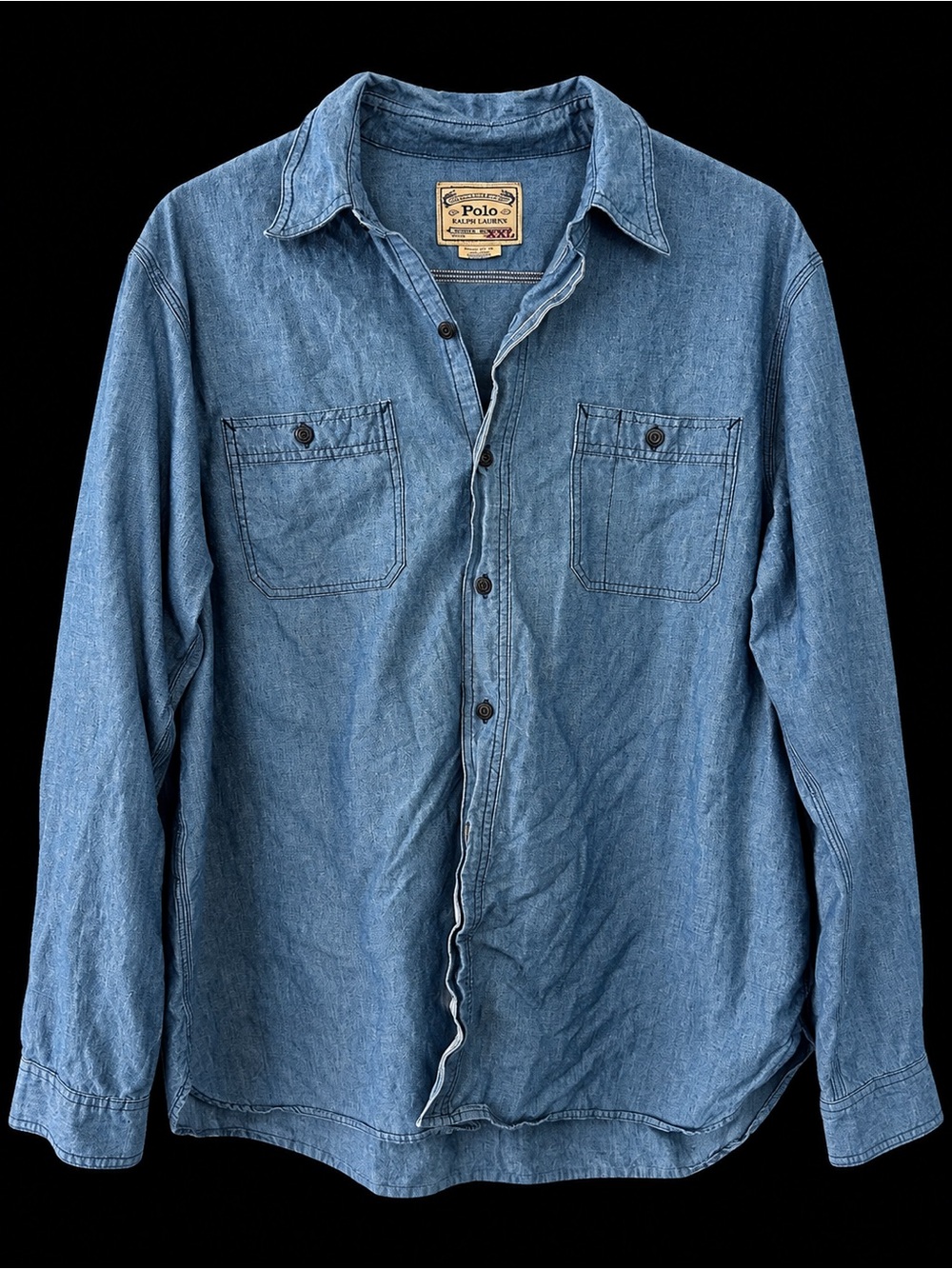 Polo by Ralph Lauren Light Blue Denim Button-Down Work Shirt